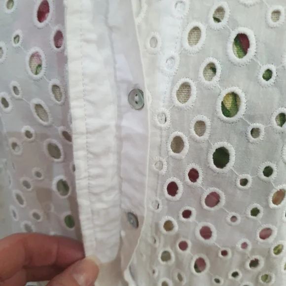 Sussan White Broderie Anglaise Shirt - Picture 4 of 7